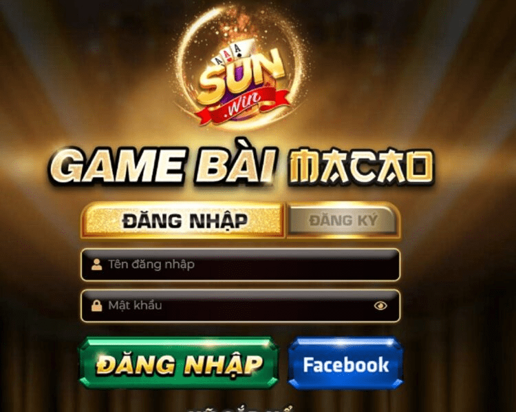 Giao diện đăng nhập SunWin