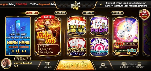 Ric win - cổng game uy tín 