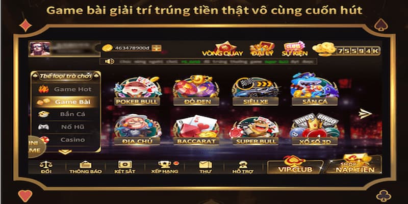 Đa dạng game cược hấp dẫn