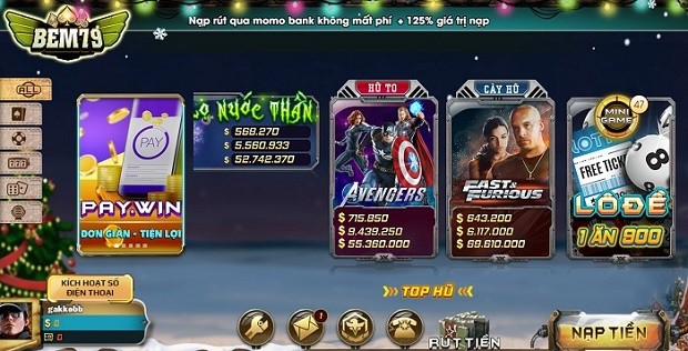 Bem79 - Đồng hành cùng bạn kiếm bộn tiền từ cá cược online Game cược mà cổng game sở hữu rất phong phú