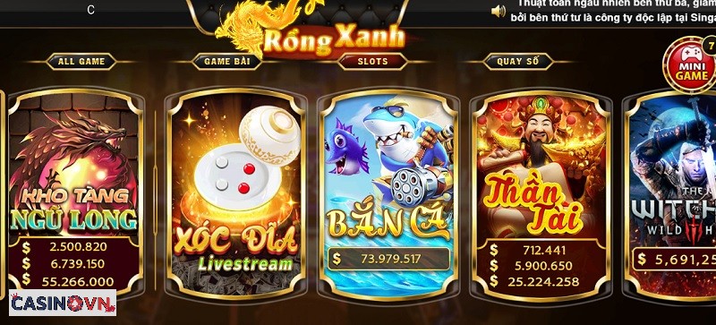 Đa dạng game cược 