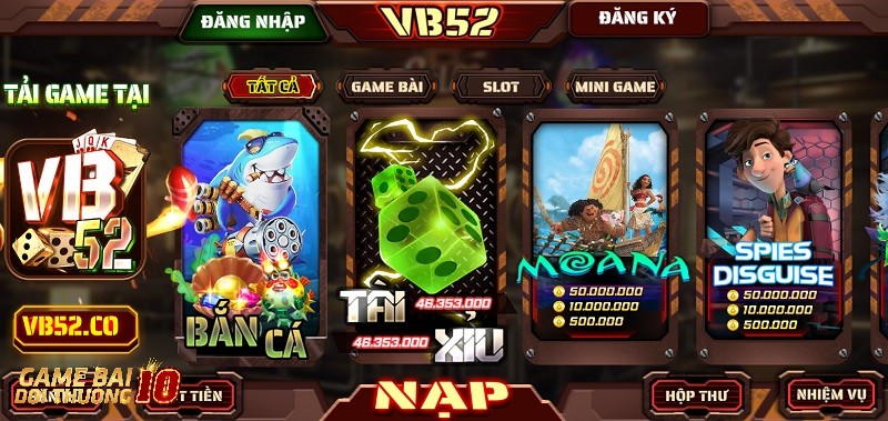 VB52: Đánh giá chi tiết Cổng game hàng đầu tại Việt Nam Kho game xịn sò từ cổng game