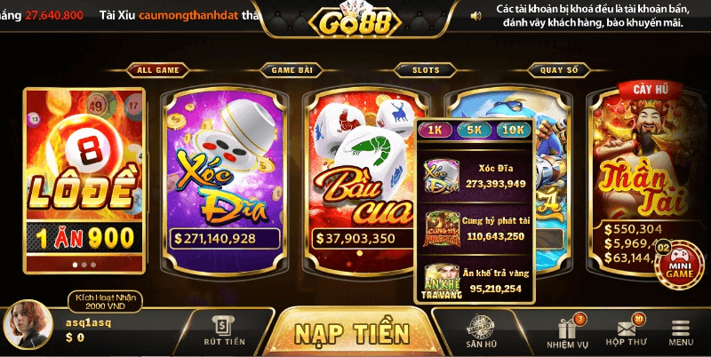 Go88 - Cổng game cá cược uy tín hàng đầu tại Việt Nam hiện nay Đánh giá toàn diện và chi tiết Cổng game Go88