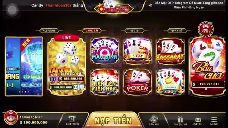 Game cược phong phú, uy tín 
